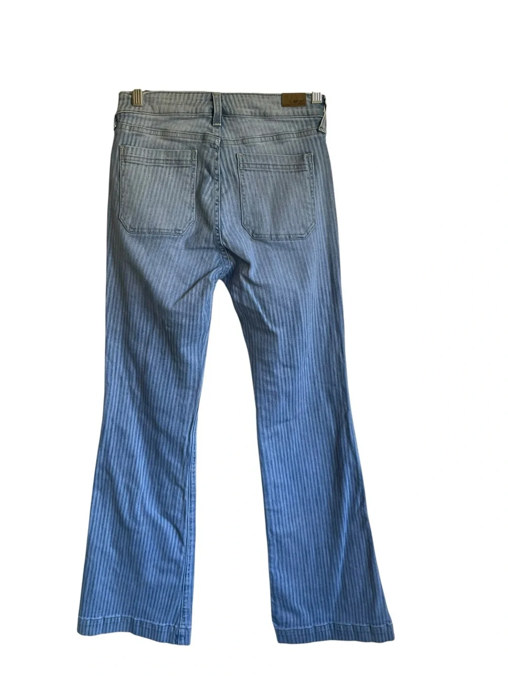 Ariat‎ High Rise Laser Stripe Wide Jean Slim Trouser Bootcut Patch Pockets